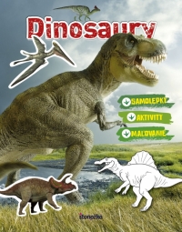 Kniha - Dinosaury: maľovanie, nalepovanie a aktivity