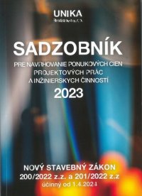 Kniha - Sadzobník pre navrhovanie ponukových cien projektových prác a inžinierskych činností 2023