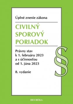 Obrázok - Civilný sporový poriadok. Úzz, 8. vydanie, 2/2023
